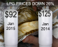 LPG down to low of 92 bucks
