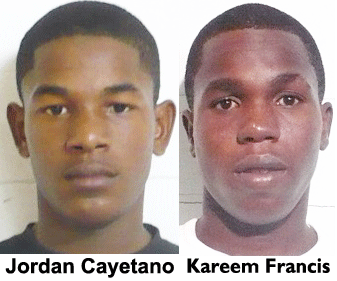 ... the men accused of the shooting death of two Chinese women were arraigned on murder charges. These men are Jordan Cayetano and Kareem Francis. - 1302276704