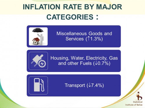 inflation by major categories