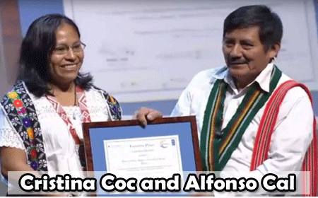 Maya snagged Equator Prize in 2015 for land rights activism