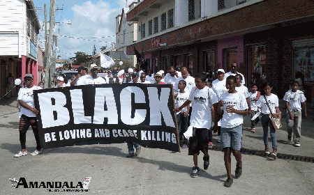 5 000 Participate In Black Police Anti Crime March Amandala Newspaper