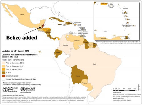 Belize added to Zika map