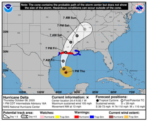 Hurricane Delta steered away from Belize | Amandala Newspaper